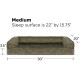 Furhaven Large Orthopaedic Dog Bed Faux Fur & Velvet Sofa-Style w/Removable Washable Cover - Driftwood Brown, Large