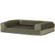 Furhaven Large Orthopaedic Dog Bed Faux Fur & Velvet Sofa-Style w/Removable Washable Cover - Driftwood Brown, Large
