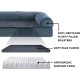 Furhaven Large Orthopaedic Dog Bed Faux Fur & Velvet Sofa-Style w/Removable Washable Cover - Driftwood Brown, Large
