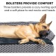 Furhaven Large Orthopaedic Dog Bed Faux Fur & Velvet Sofa-Style w/Removable Washable Cover - Driftwood Brown, Large