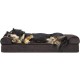Furhaven Large Orthopaedic Dog Bed Faux Fur & Velvet Sofa-Style w/Removable Washable Cover - Driftwood Brown, Large