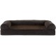 Furhaven Large Orthopaedic Dog Bed Faux Fur & Velvet Sofa-Style w/Removable Washable Cover - Driftwood Brown, Large