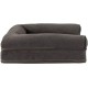 Furhaven Large Orthopaedic Dog Bed Faux Fur & Velvet Sofa-Style w/Removable Washable Cover - Driftwood Brown, Large