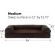 Furhaven Large Orthopaedic Dog Bed Faux Fur & Velvet Sofa-Style w/Removable Washable Cover - Driftwood Brown, Large