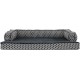 Furhaven Large Orthopaedic Dog Bed Faux Fur & Velvet Sofa-Style w/Removable Washable Cover - Driftwood Brown, Large