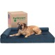 Furhaven Large Orthopaedic Dog Bed Faux Fur & Velvet Sofa-Style w/Removable Washable Cover - Driftwood Brown, Large
