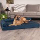 Furhaven Large Orthopaedic Dog Bed Faux Fur & Velvet Sofa-Style w/Removable Washable Cover - Driftwood Brown, Large