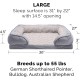 Furhaven Large Orthopaedic Dog Bed Faux Fur & Velvet Sofa-Style w/Removable Washable Cover - Driftwood Brown, Large