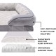 Furhaven Large Orthopaedic Dog Bed Faux Fur & Velvet Sofa-Style w/Removable Washable Cover - Driftwood Brown, Large