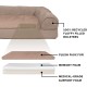 Furhaven Large Orthopaedic Dog Bed Faux Fur & Velvet Sofa-Style w/Removable Washable Cover - Driftwood Brown, Large