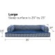 Furhaven Large Orthopaedic Dog Bed Faux Fur & Velvet Sofa-Style w/Removable Washable Cover - Driftwood Brown, Large