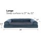 Furhaven Large Orthopaedic Dog Bed Faux Fur & Velvet Sofa-Style w/Removable Washable Cover - Driftwood Brown, Large