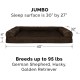 Furhaven Large Orthopaedic Dog Bed Faux Fur & Velvet Sofa-Style w/Removable Washable Cover - Driftwood Brown, Large