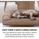 Furhaven Large Orthopaedic Dog Bed Faux Fur & Velvet Sofa-Style w/Removable Washable Cover - Driftwood Brown, Large
