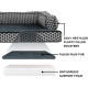 Furhaven Large Orthopaedic Dog Bed Faux Fur & Velvet Sofa-Style w/Removable Washable Cover - Driftwood Brown, Large