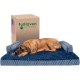 Furhaven Large Orthopaedic Dog Bed Faux Fur & Velvet Sofa-Style w/Removable Washable Cover - Driftwood Brown, Large