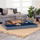 Furhaven Large Orthopaedic Dog Bed Faux Fur & Velvet Sofa-Style w/Removable Washable Cover - Driftwood Brown, Large