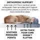 Furhaven Large Orthopaedic Dog Bed Faux Fur & Velvet Sofa-Style w/Removable Washable Cover - Driftwood Brown, Large