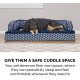 Furhaven Large Orthopaedic Dog Bed Faux Fur & Velvet Sofa-Style w/Removable Washable Cover - Driftwood Brown, Large