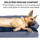 Furhaven Large Orthopaedic Dog Bed Faux Fur & Velvet Sofa-Style w/Removable Washable Cover - Driftwood Brown, Large