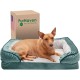 Furhaven Large Orthopaedic Dog Bed Faux Fur & Velvet Sofa-Style w/Removable Washable Cover - Driftwood Brown, Large