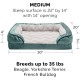 Furhaven Large Orthopaedic Dog Bed Faux Fur & Velvet Sofa-Style w/Removable Washable Cover - Driftwood Brown, Large