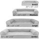 Furhaven Large Orthopaedic Dog Bed Faux Fur & Velvet Sofa-Style w/Removable Washable Cover - Driftwood Brown, Large