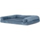 Furhaven Large Orthopaedic Dog Bed Faux Fur & Velvet Sofa-Style w/Removable Washable Cover - Driftwood Brown, Large
