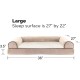 Furhaven Large Orthopaedic Dog Bed Faux Fur & Velvet Sofa-Style w/Removable Washable Cover - Driftwood Brown, Large