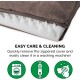 Furhaven Large Orthopaedic Dog Bed Faux Fur & Velvet Sofa-Style w/Removable Washable Cover - Driftwood Brown, Large