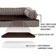 Furhaven Large Orthopaedic Dog Bed Faux Fur & Velvet Sofa-Style w/Removable Washable Cover - Driftwood Brown, Large