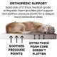 Furhaven Large Orthopaedic Dog Bed Faux Fur & Velvet Sofa-Style w/Removable Washable Cover - Driftwood Brown, Large