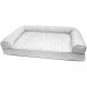 Furhaven Large Orthopaedic Dog Bed Faux Fur & Velvet Sofa-Style w/Removable Washable Cover - Driftwood Brown, Large