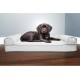 Furhaven Large Orthopaedic Dog Bed Faux Fur & Velvet Sofa-Style w/Removable Washable Cover - Driftwood Brown, Large