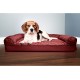 Furhaven Large Orthopaedic Dog Bed Faux Fur & Velvet Sofa-Style w/Removable Washable Cover - Driftwood Brown, Large