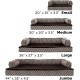 Furhaven Large Orthopaedic Dog Bed Faux Fur & Velvet Sofa-Style w/Removable Washable Cover - Driftwood Brown, Large