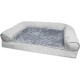 Furhaven Large Orthopaedic Dog Bed Faux Fur & Velvet Sofa-Style w/Removable Washable Cover - Driftwood Brown, Large
