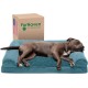 Furhaven Large Orthopaedic Dog Bed Faux Fur & Velvet Sofa-Style w/Removable Washable Cover - Driftwood Brown, Large