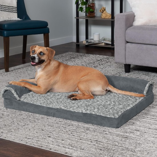 Furhaven Pet 84536401 Sable Brown Deluxe Chaise Lounge Cooling Gel Top Sofa Pet Bed, Jumbo Furhaven Pet 84536401 Sable Brown Deluxe Chaise Lounge Cooling Gel Top Sofa Pet Bed, Jumbo