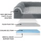 Furhaven Pet 84536401 Sable Brown Deluxe Chaise Lounge Cooling Gel Top Sofa Pet Bed, Jumbo