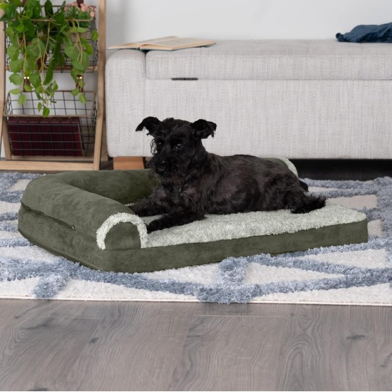 Furhaven Pet 84536401 Sable Brown Deluxe Chaise Lounge Cooling Gel Top Sofa Pet Bed, Jumbo Furhaven Pet 84536401 Sable Brown Deluxe Chaise Lounge Cooling Gel Top Sofa Pet Bed, Jumbo