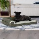 Furhaven Pet 84536401 Sable Brown Deluxe Chaise Lounge Cooling Gel Top Sofa Pet Bed, Jumbo