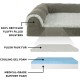 Furhaven Pet 84536401 Sable Brown Deluxe Chaise Lounge Cooling Gel Top Sofa Pet Bed, Jumbo