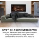 Furhaven Pet 84536401 Sable Brown Deluxe Chaise Lounge Cooling Gel Top Sofa Pet Bed, Jumbo