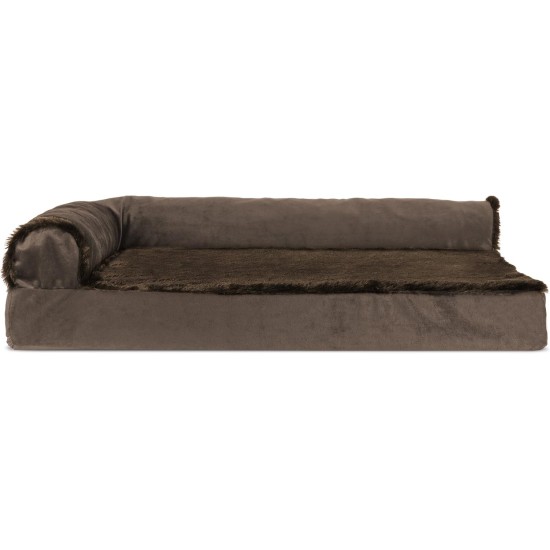 Furhaven Pet 84536401 Sable Brown Deluxe Chaise Lounge Cooling Gel Top Sofa Pet Bed, Jumbo Furhaven Pet 84536401 Sable Brown Deluxe Chaise Lounge Cooling Gel Top Sofa Pet Bed, Jumbo