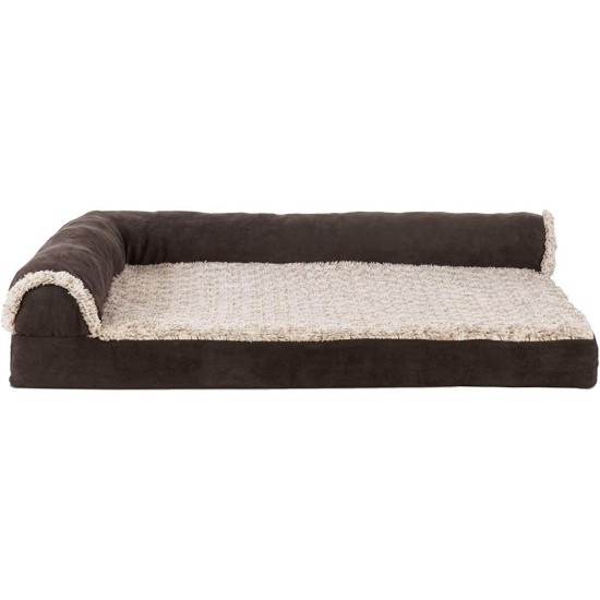 Furhaven Pet 84536401 Sable Brown Deluxe Chaise Lounge Cooling Gel Top Sofa Pet Bed, Jumbo Furhaven Pet 84536401 Sable Brown Deluxe Chaise Lounge Cooling Gel Top Sofa Pet Bed, Jumbo
