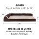 Furhaven Pet 84536401 Sable Brown Deluxe Chaise Lounge Cooling Gel Top Sofa Pet Bed, Jumbo