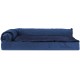 Furhaven Pet 84536401 Sable Brown Deluxe Chaise Lounge Cooling Gel Top Sofa Pet Bed, Jumbo