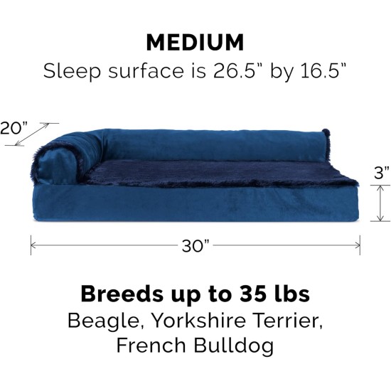 Furhaven Pet 84536401 Sable Brown Deluxe Chaise Lounge Cooling Gel Top Sofa Pet Bed, Jumbo Furhaven Pet 84536401 Sable Brown Deluxe Chaise Lounge Cooling Gel Top Sofa Pet Bed, Jumbo