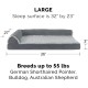 Furhaven Pet 84536401 Sable Brown Deluxe Chaise Lounge Cooling Gel Top Sofa Pet Bed, Jumbo